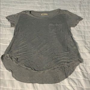 Super soft gray Hollister tee with pocket